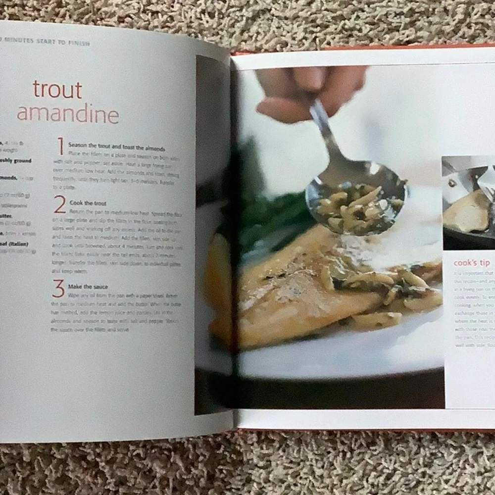 Williams-Sonoma Weeknight and Seafood hardback cookbooks bundle of 2